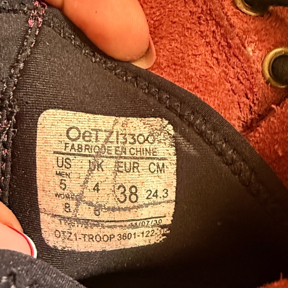 OTZ OTZ1 Leather Boots 3911Vβ Burnt Henna Red EU 38,USmen5/woman 7.5/8,24.3sm - Picture 8 of 11